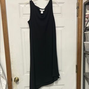 Elegant Asymmetrical Black Dress